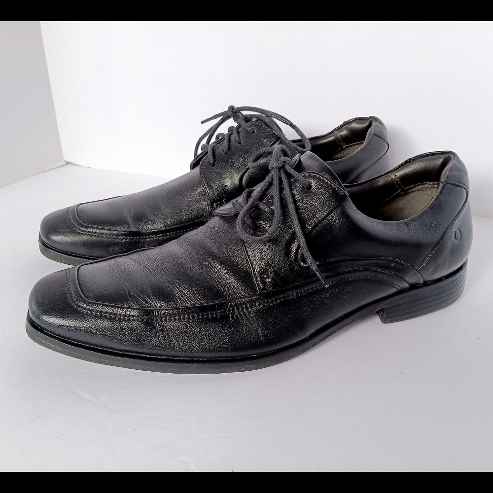 🖤 Democrata Light Mens Black Leather Comfort Dress Shoes Brazil 41 8